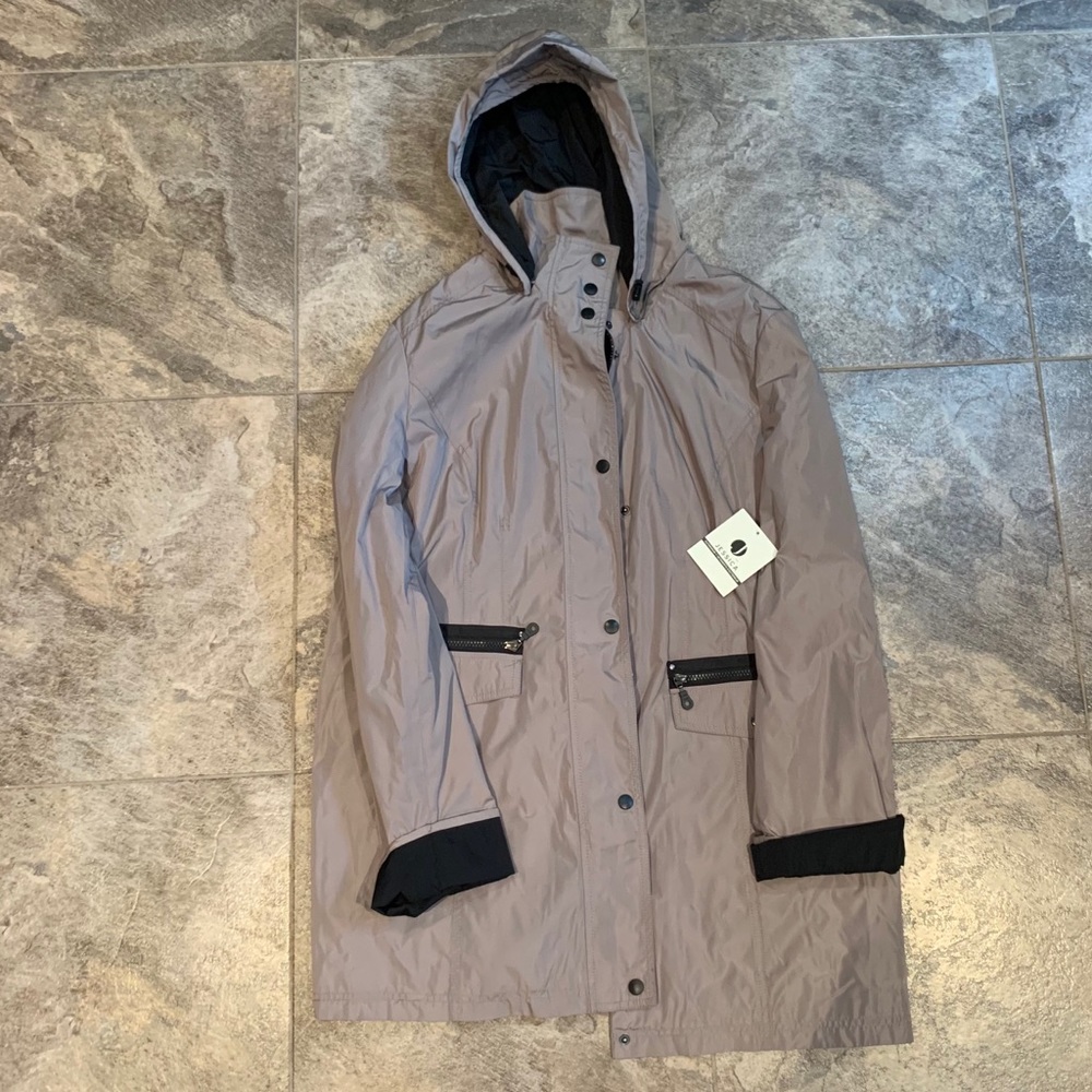 Trench Coat with removable hood